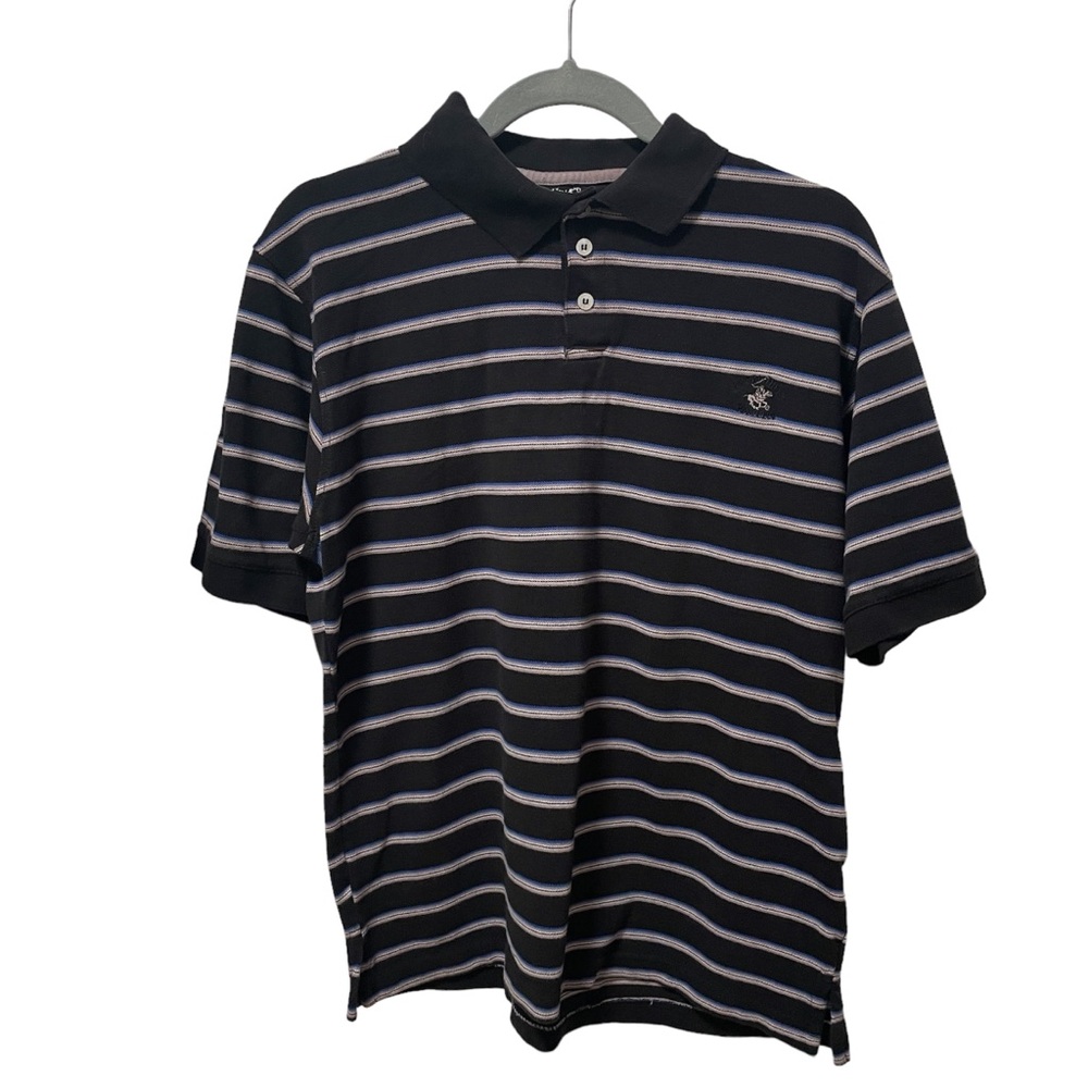 Beverly Hills Polo Club Men’s Striped Polo | Size Medium